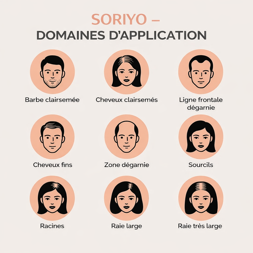 Soriyo™ – Poudre densifiante pour cheveux clairsemés
