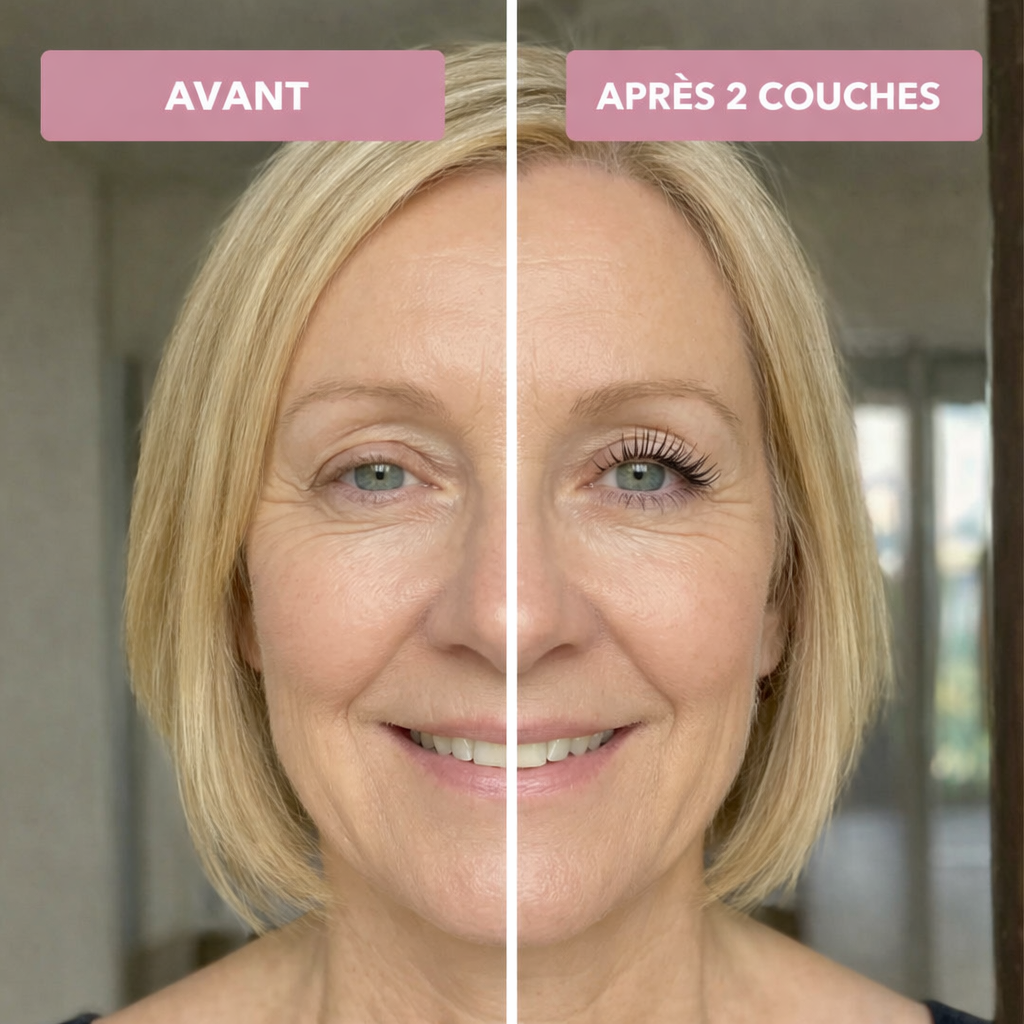 Enfin des cils à nouveau visibles, bien fournis et longs.