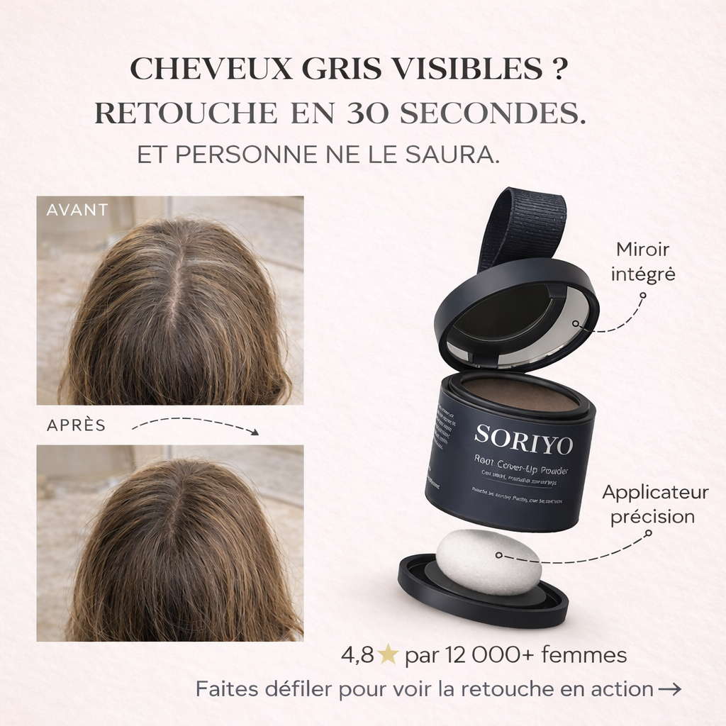 Soriyo™ – Poudre densifiante pour cheveux clairsemés
