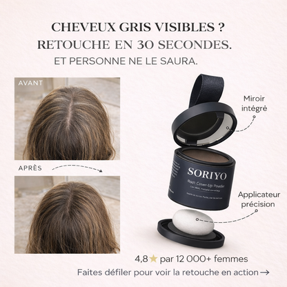Soriyo™ – Poudre densifiante pour cheveux clairsemés